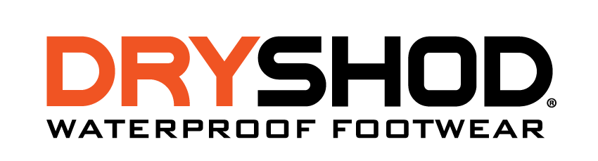 DryShod Waterproof Footwear Logo in Orange and Black