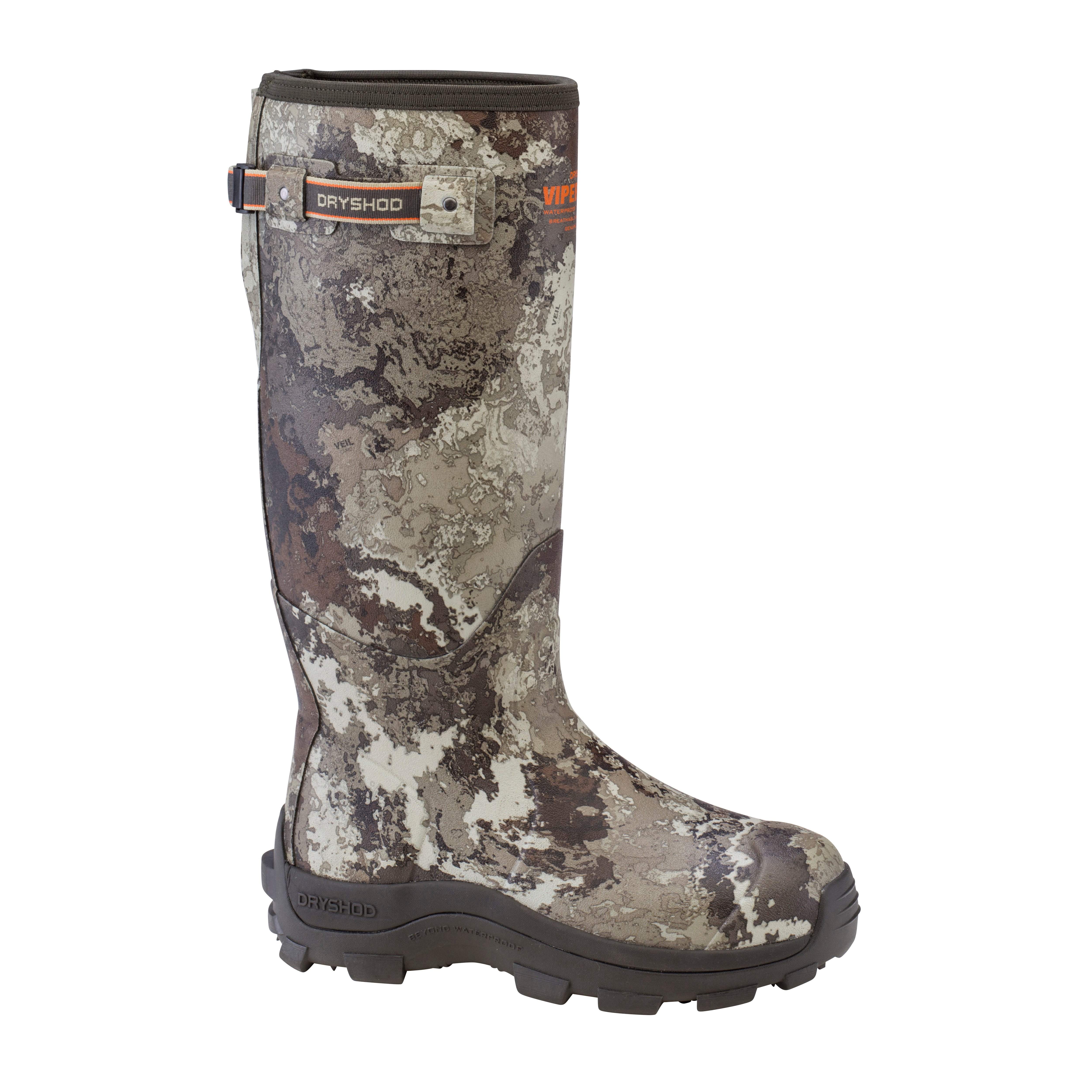 Dryshod ViperStop Snake Hunting Boot VEIL Camo With Gusset Size 14  VPS-MH-CM 
